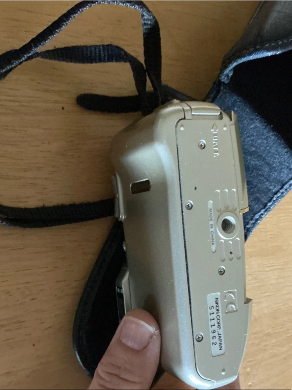 Nikon Silver Compact Digital Camera with Blue Accent
